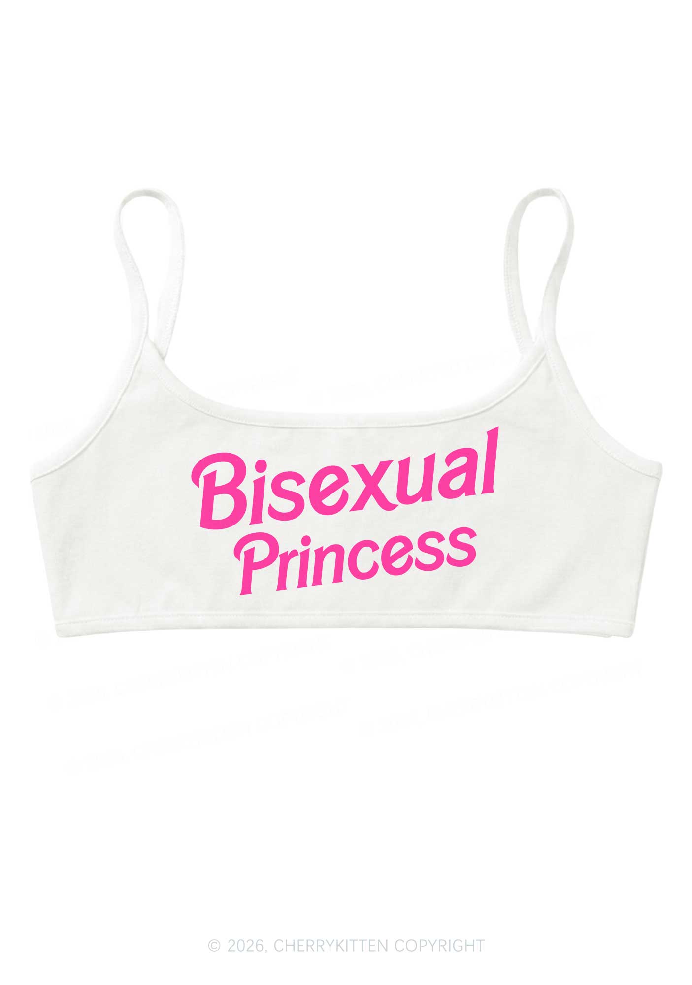 Bisexual Princess Pride Y2K Super Crop Cami Cherrykitten