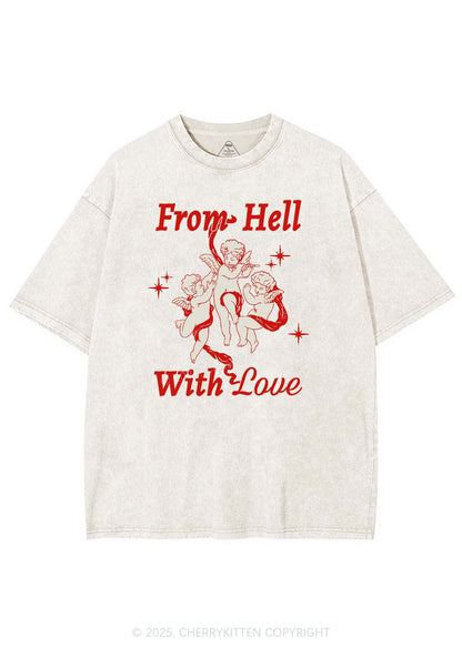 Cupids From Hell Y2K Shirts Washed Tee Cherrykitten