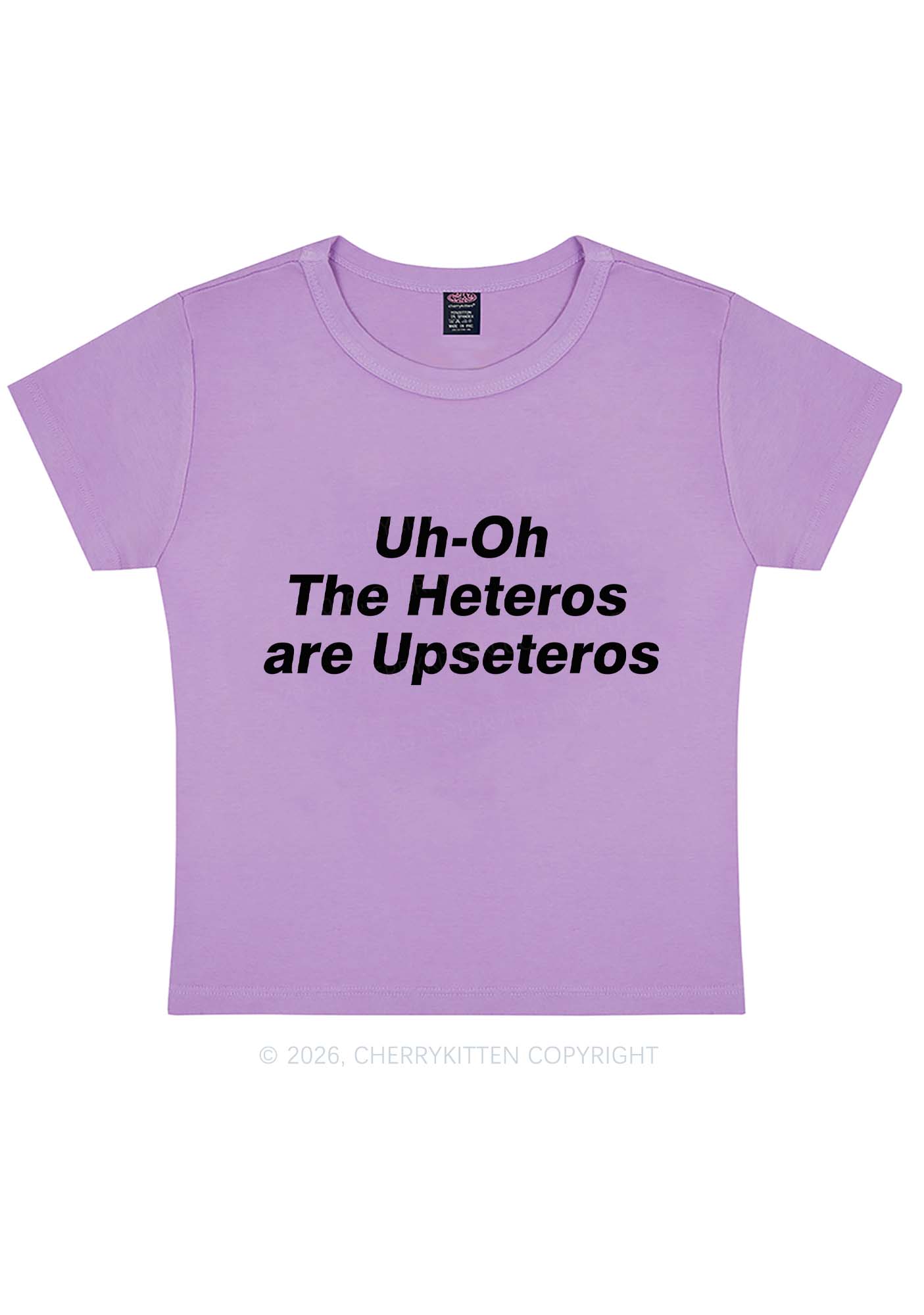 The Heteros Are Upseteros Pride Y2K Baby Tee Cherrykitten
