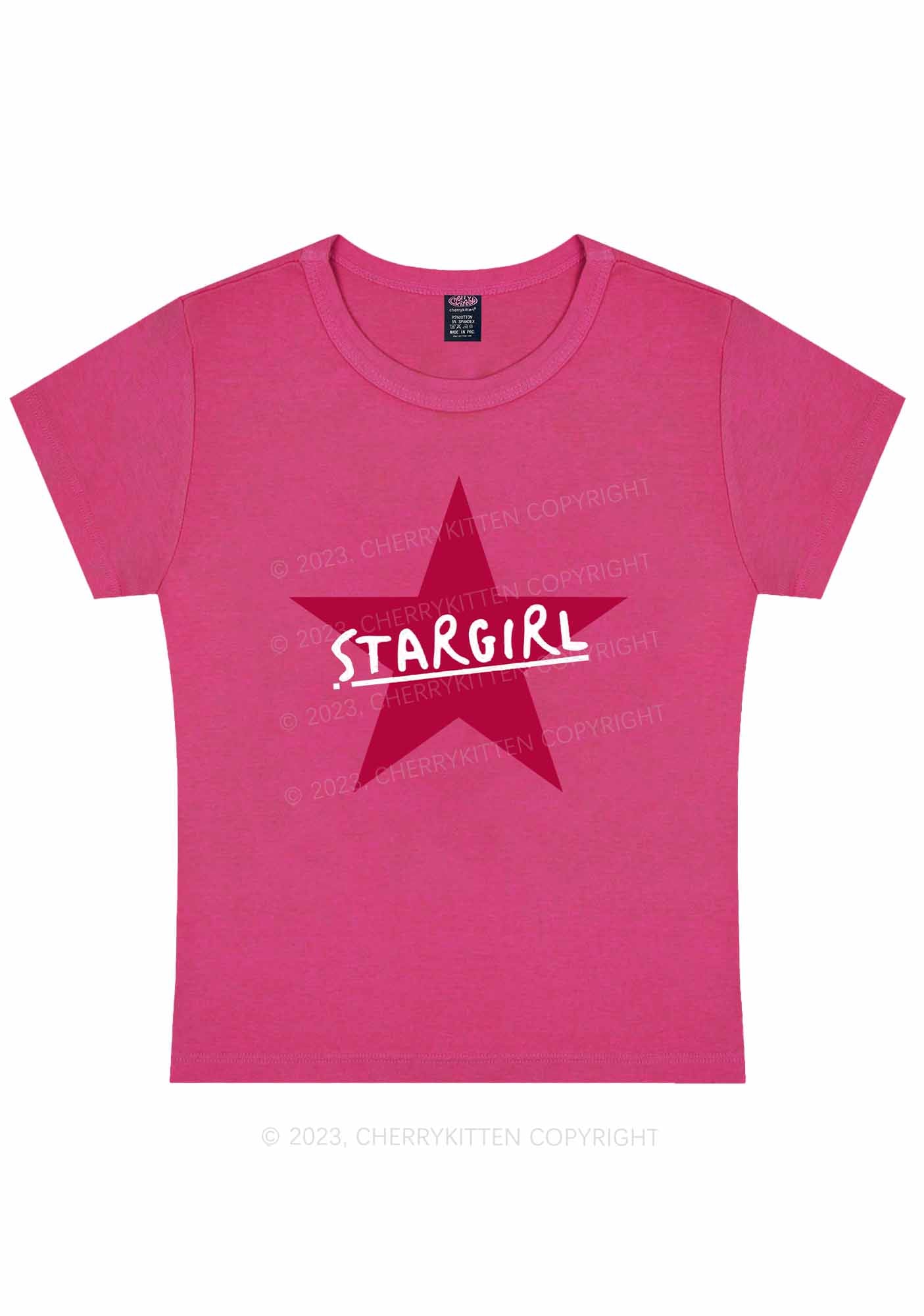 Curvy Stargirl Y2K Baby Tee Cherrykitten