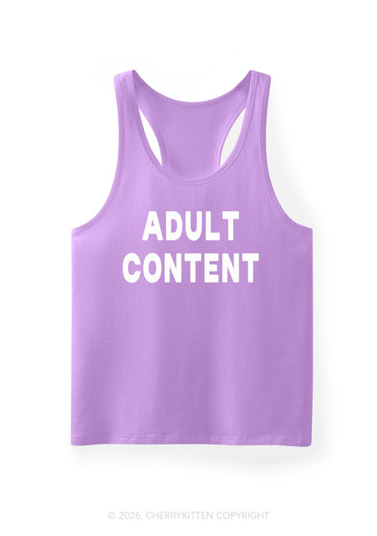 Adult Content Y2K Men Racerback Tank Top Cherrykitten