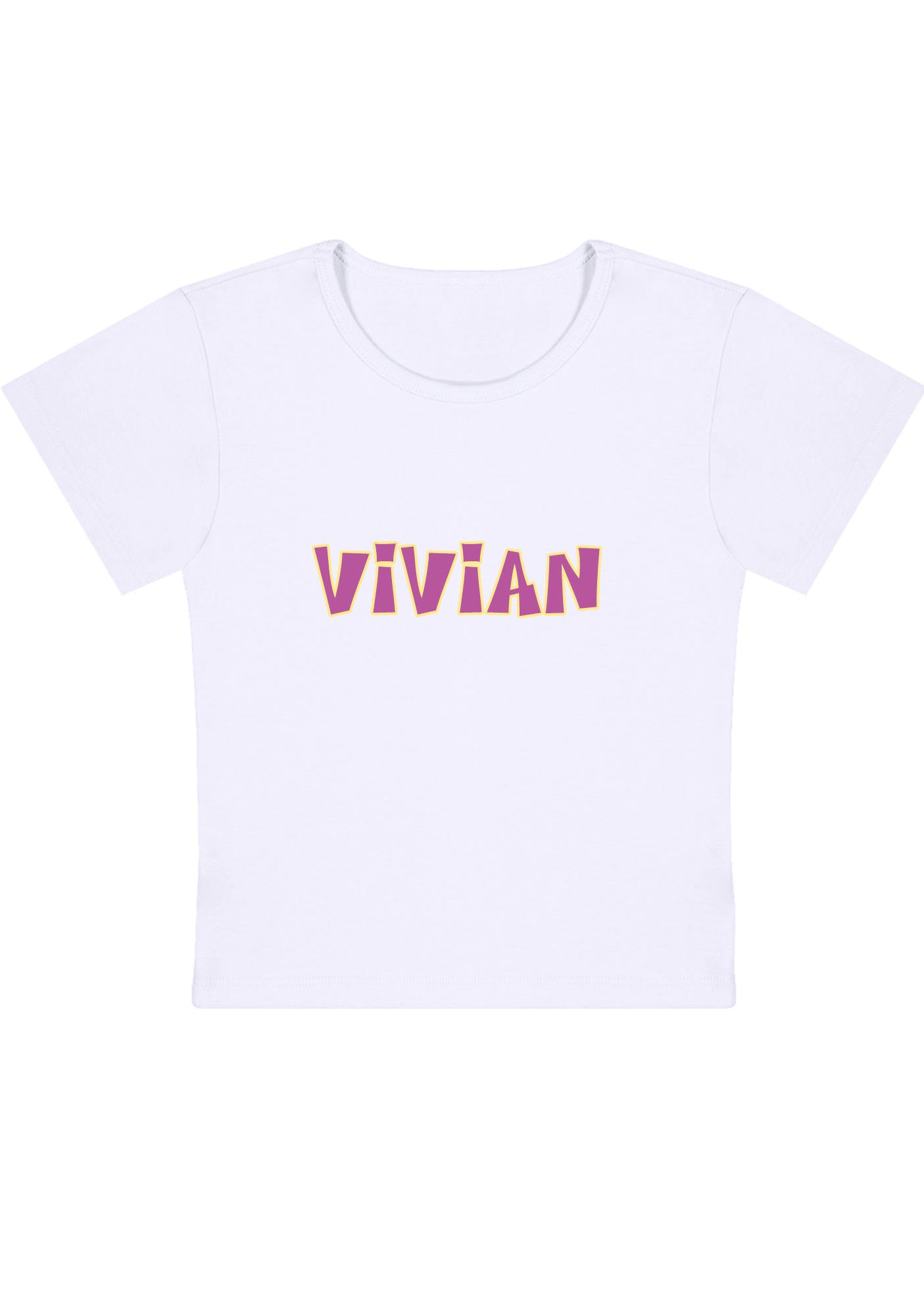 Custom Name Design Y2K Baby Tee Cherrykitten