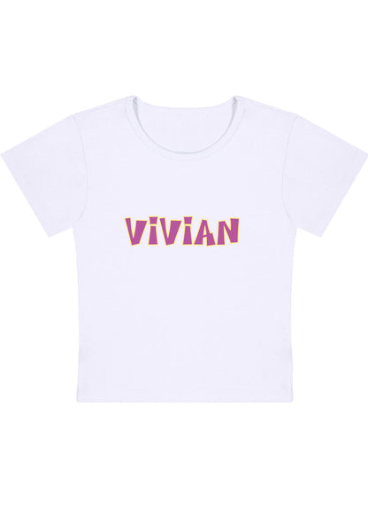 Custom Name Design Y2K Baby Tee Cherrykitten