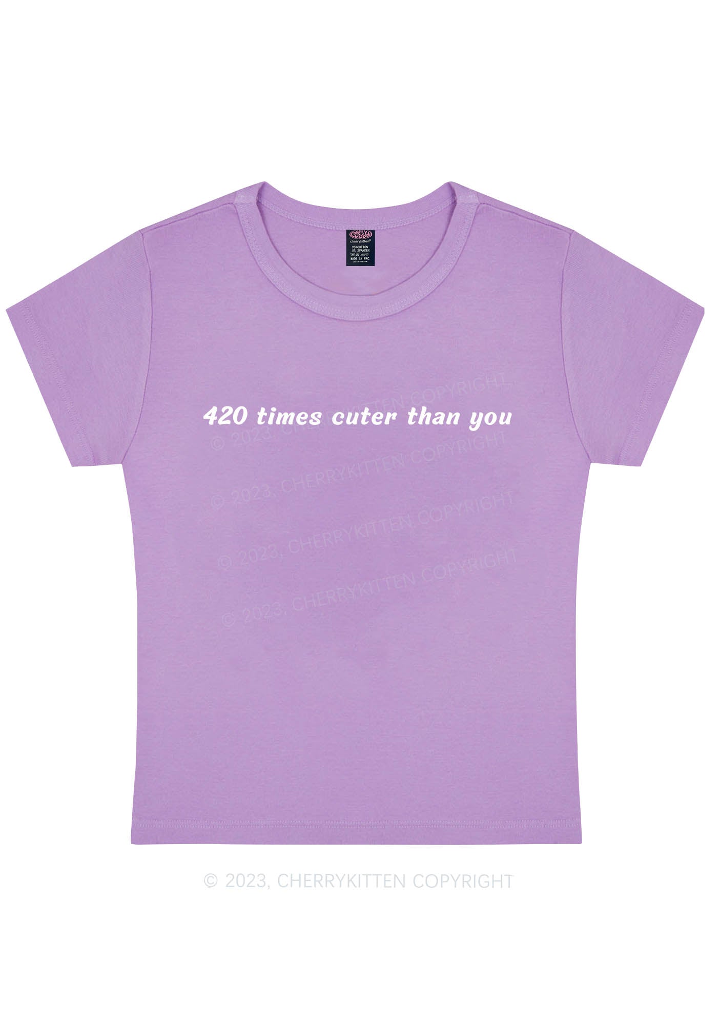 Cuter Than You Y2K Baby Tee Cherrykitten