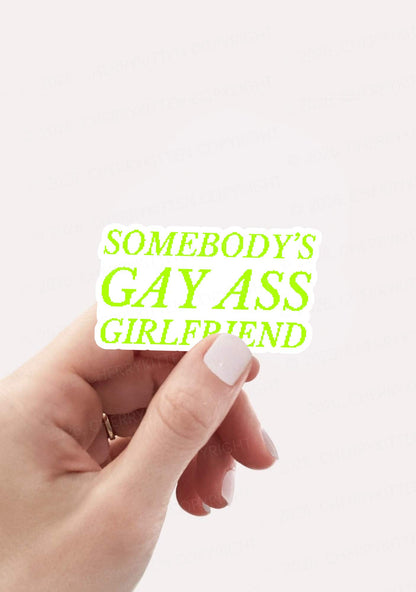 Somebodys Gay Axx Girlfriend Pride 1pc Y2K Sticker Cherrykitten