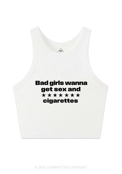 Wanna Sxx Cigarettes Y2K Crop Tank Top Cherrykitten