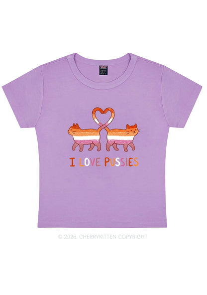 I Love Puxxies Pride Y2K Baby Tee Cherrykitten