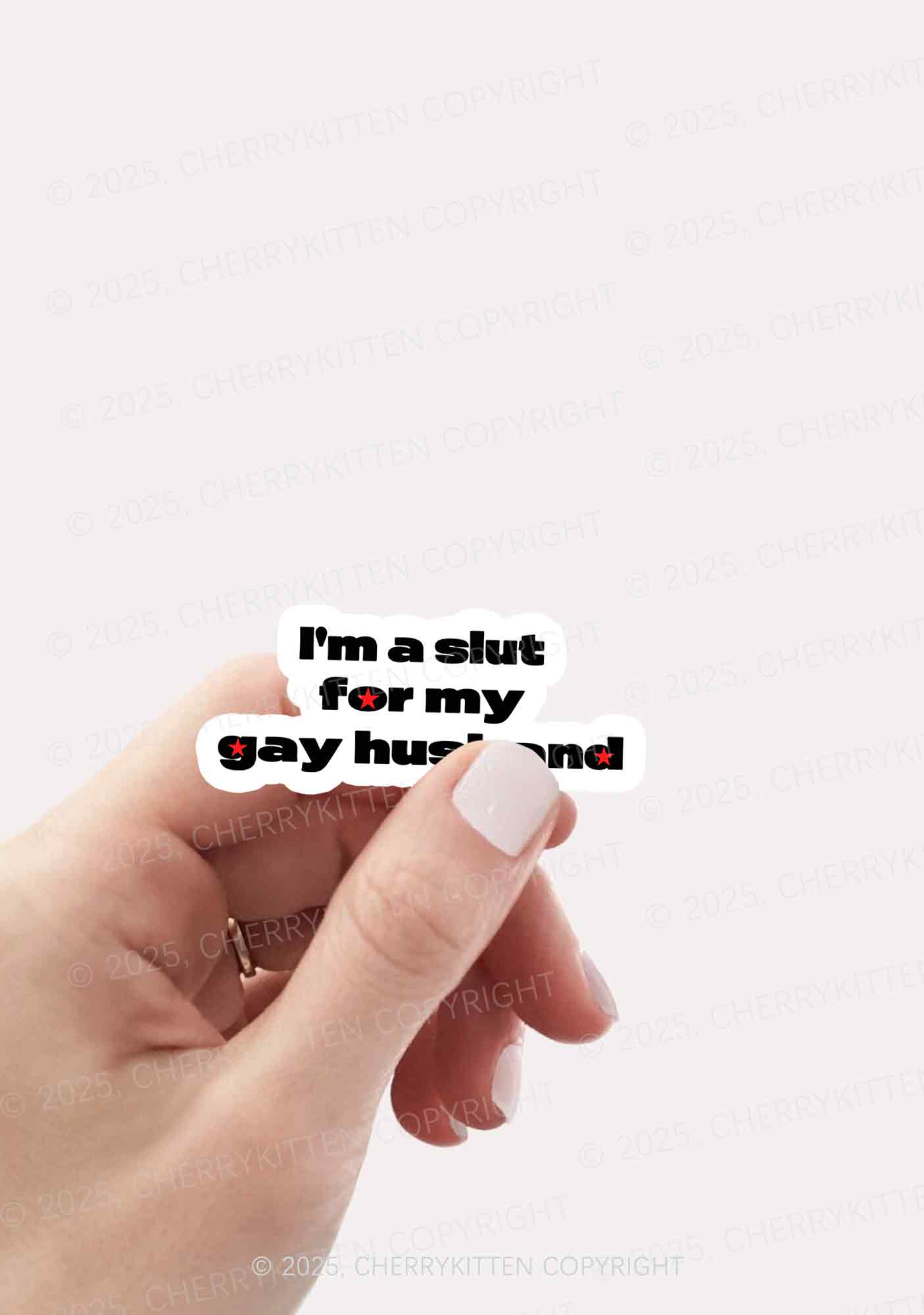 Slxt For Gay Husband Pride 1Pc Y2K Sticker Cherrykitten