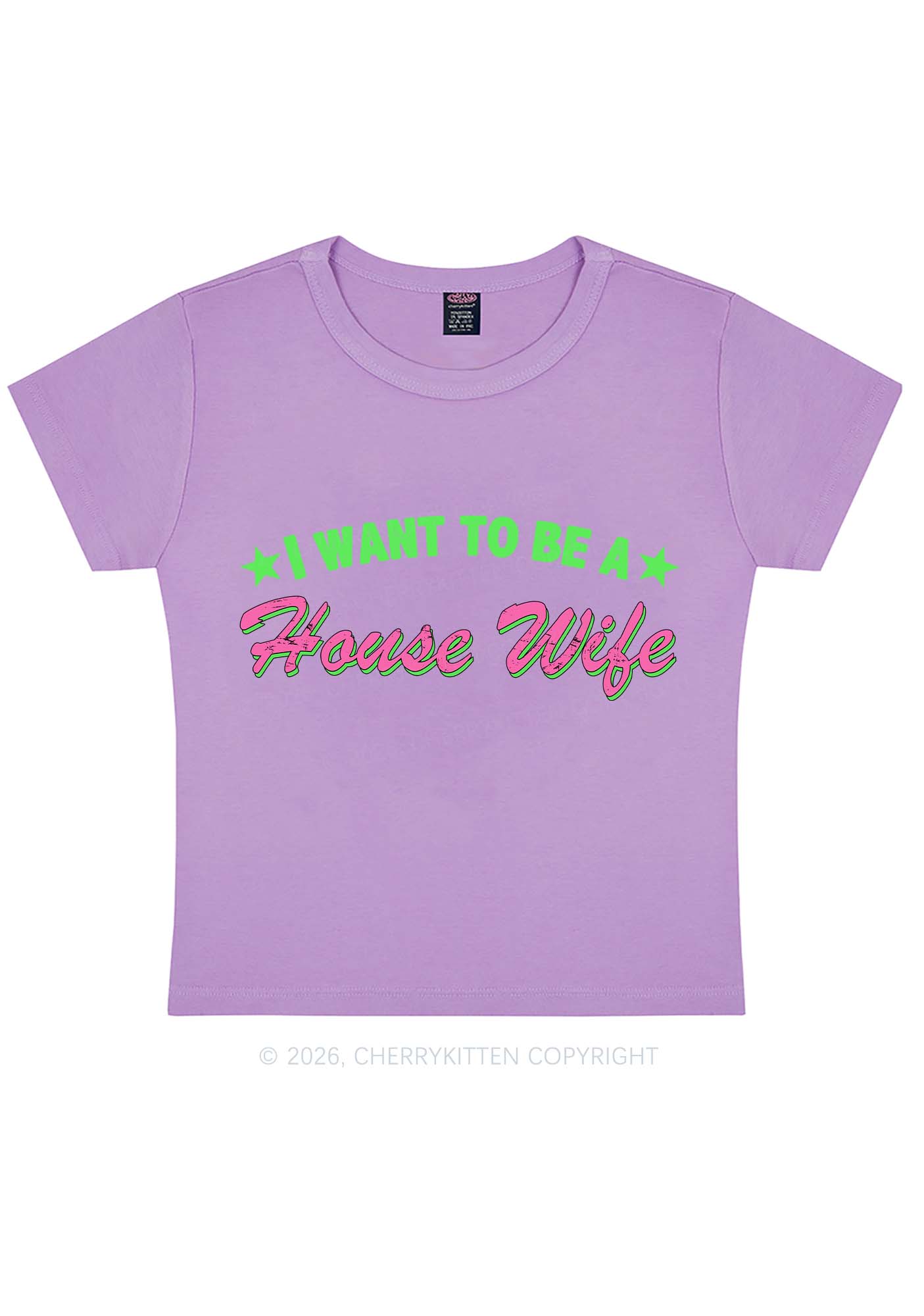 I Want To Be House Wife Y2K Baby Tee Cherrykitten