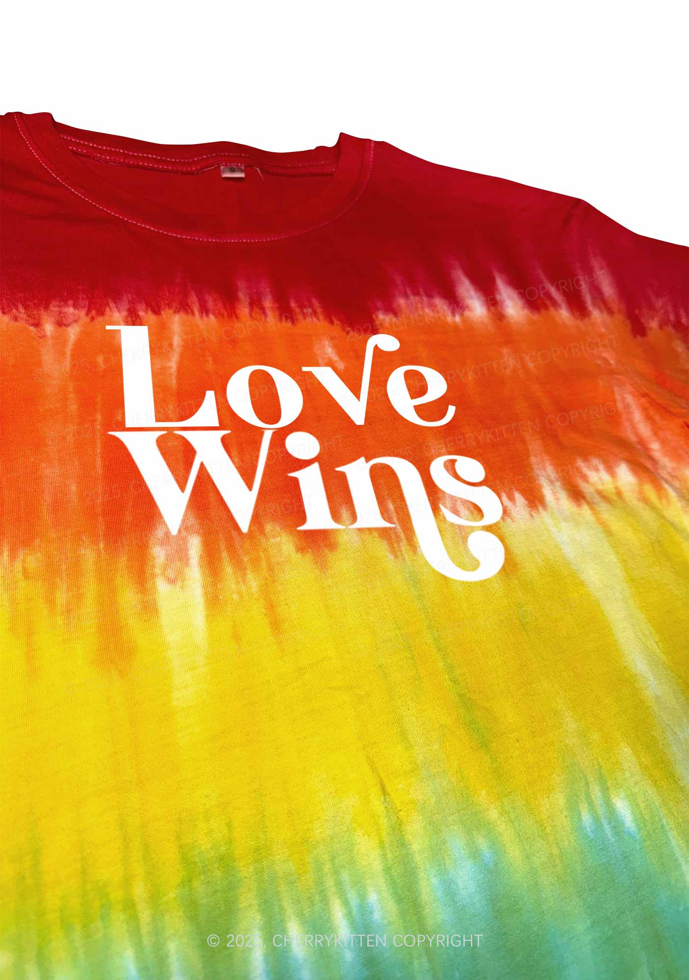 Love Wins Pride Y2K Tie Dye Shirts Cherrykitten