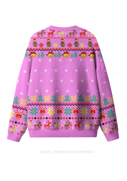Four Rats Y2K Christmas Knit Sweatshirt Cherrykitten