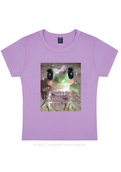 If I Were Frog Y2K Baby Tee Cherrykitten
