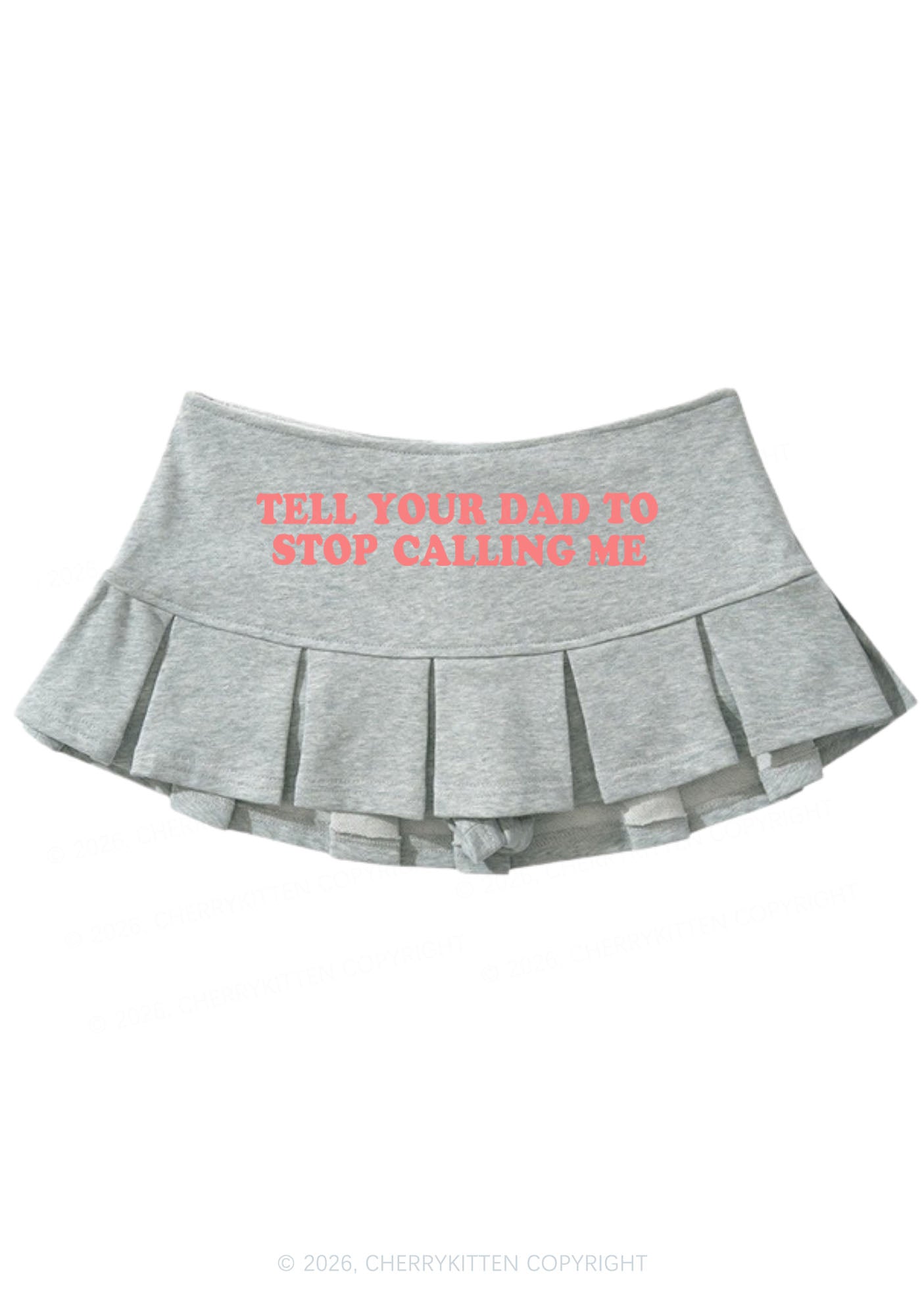 Dad Stop Calling Me Y2K Mini Pleated Skirts Cherrykitten