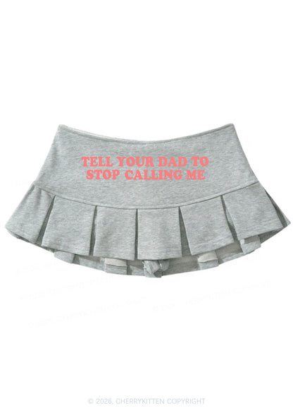 Dad Stop Calling Me Y2K Mini Pleated Skirts Cherrykitten