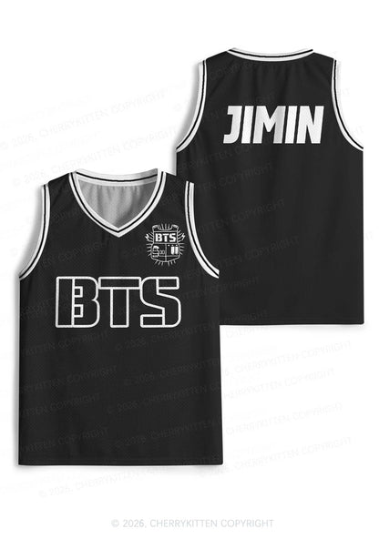 Black Kpop Members Y2K Sport Jersey Tank Cherrykitten