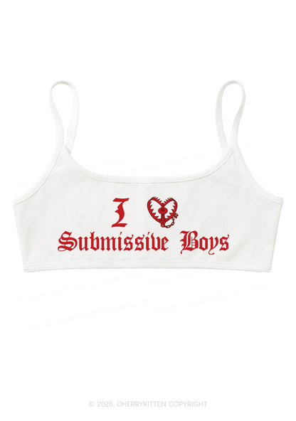 I Love S Boys Y2K Super Crop Cami Cherrykitten