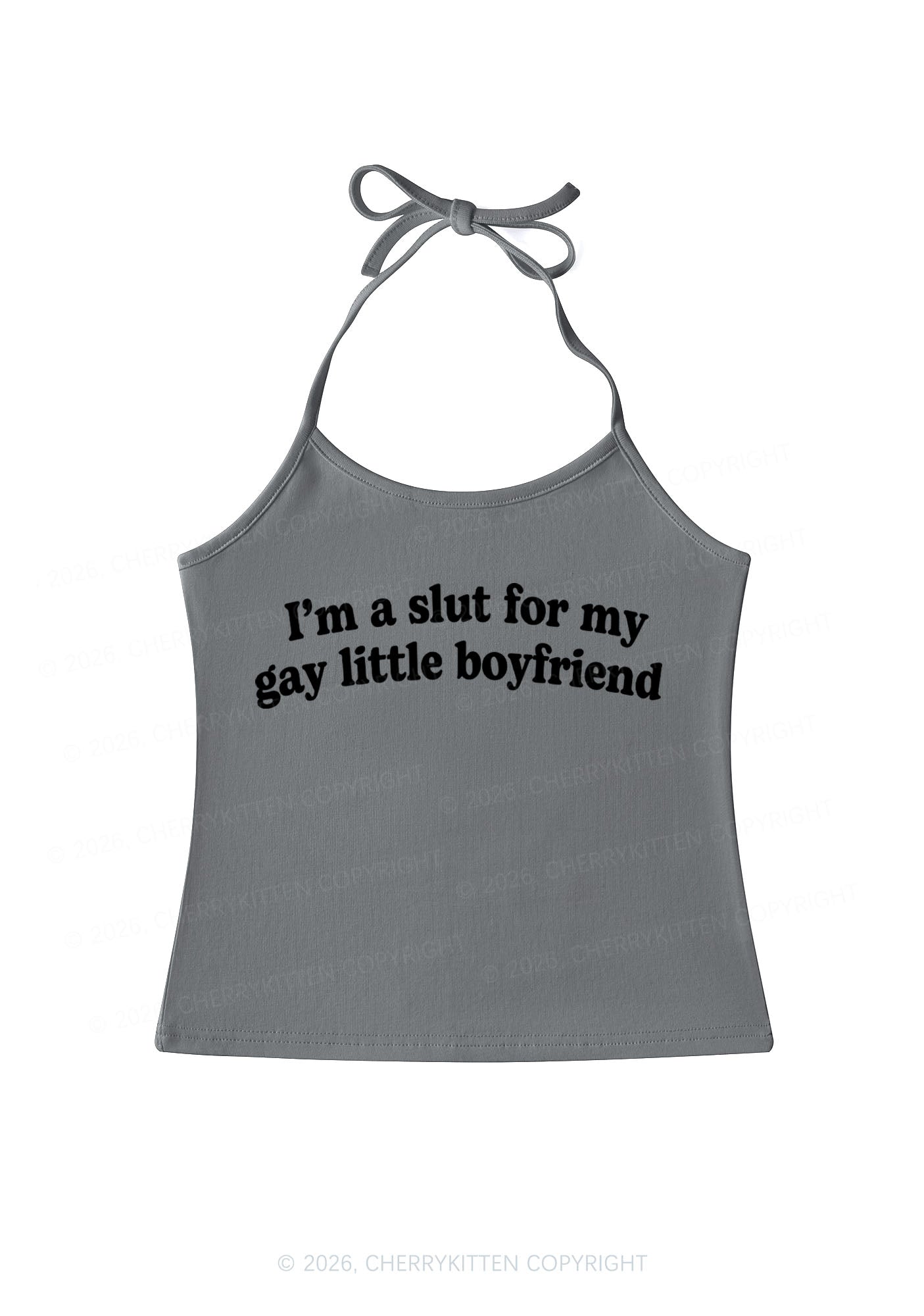 Slxt For My Gay BF Pride Y2K Halter Neck Cami Cherrykitten