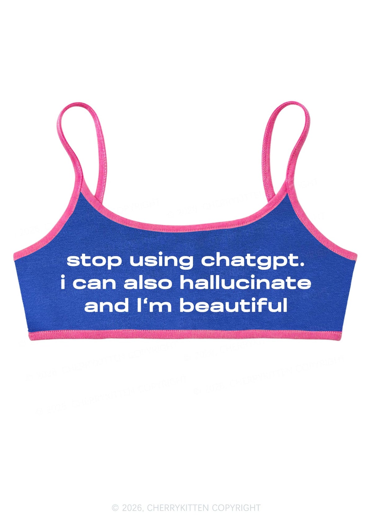 Stop Using GPT Y2K Super Crop Cami Cherrykitten