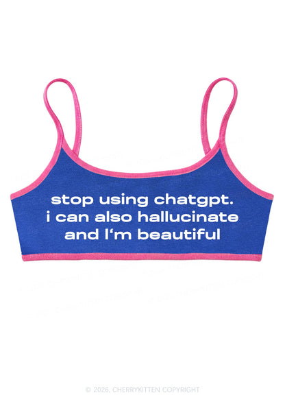Stop Using GPT Y2K Super Crop Cami Cherrykitten