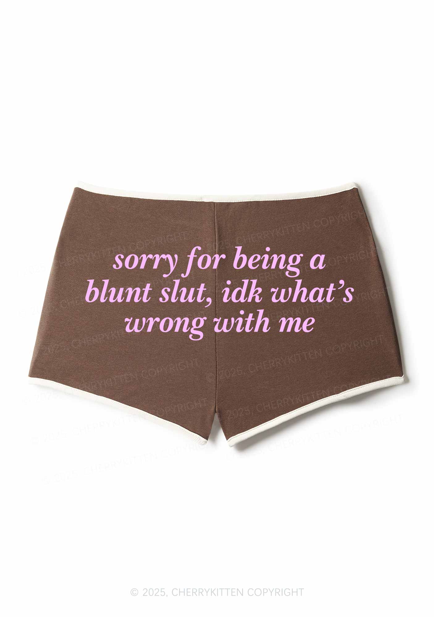 Sorry For Being A Blunt Slxt Y2K Booty Shorts Cherrykitten