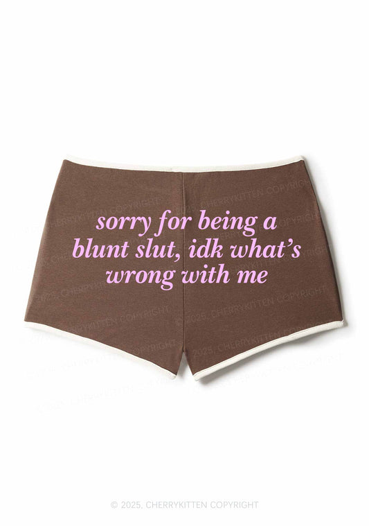 Sorry For Being A Blunt Slxt Y2K Booty Shorts Cherrykitten