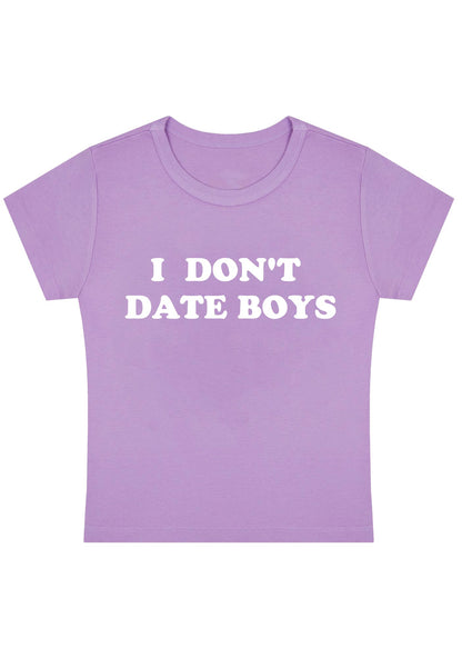 Curvy I Don't Date Boys Baby Tee