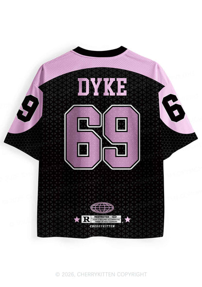 Pink Dyke Pride Y2K Sport Jersey Shirts Cherrykitten