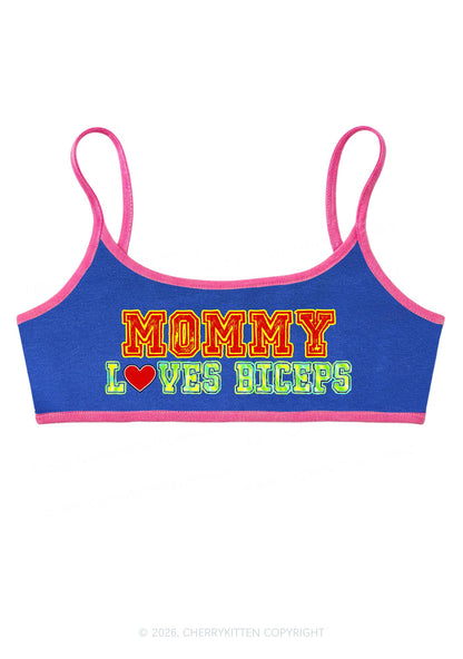 Mommy Loves Biceps Y2K Super Crop Cami Cherrykitten