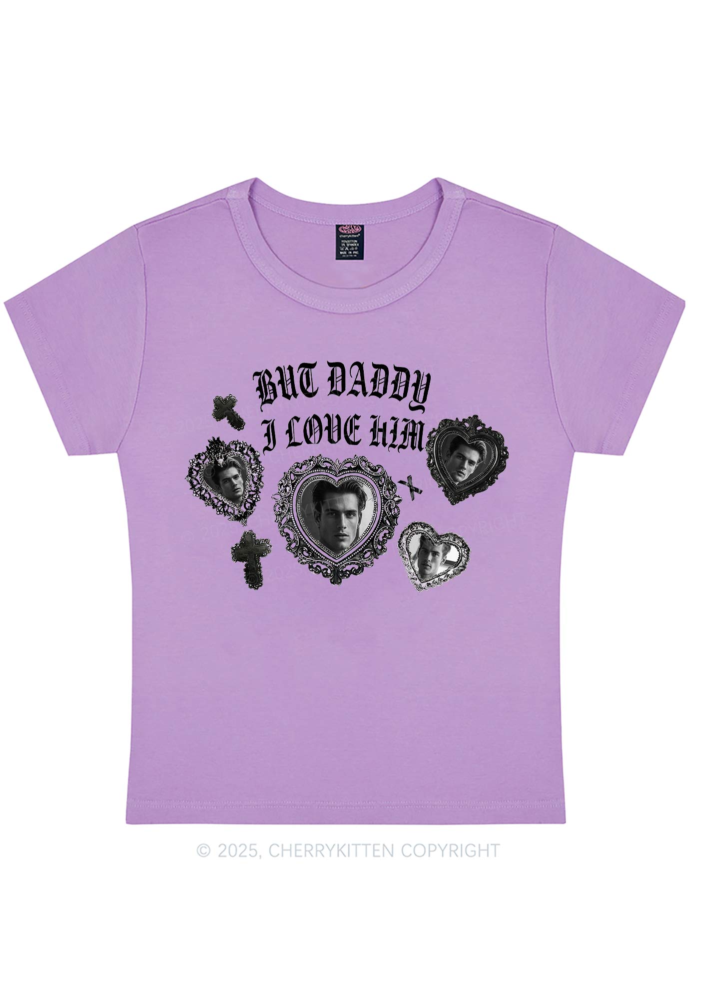 Gothic But Daddy I Love Him Y2K Baby Tee Cherrykitten