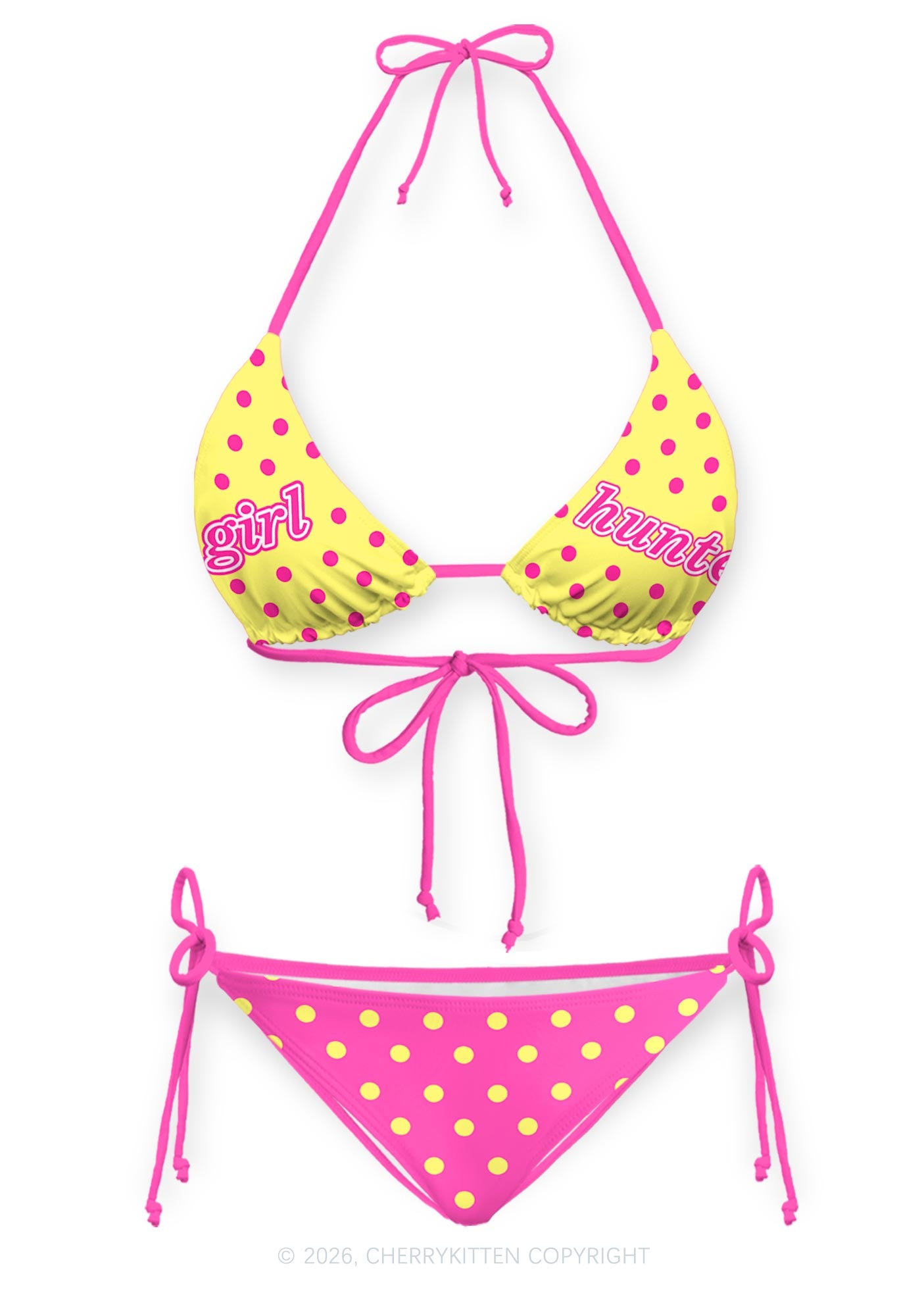 Girl Hunter Dots Pride Y2K Print Bikini Set Cherrykitten