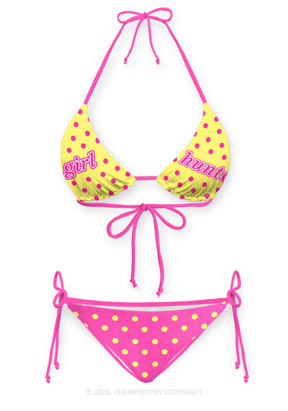 Girl Hunter Dots Pride Y2K Print Bikini Set Cherrykitten