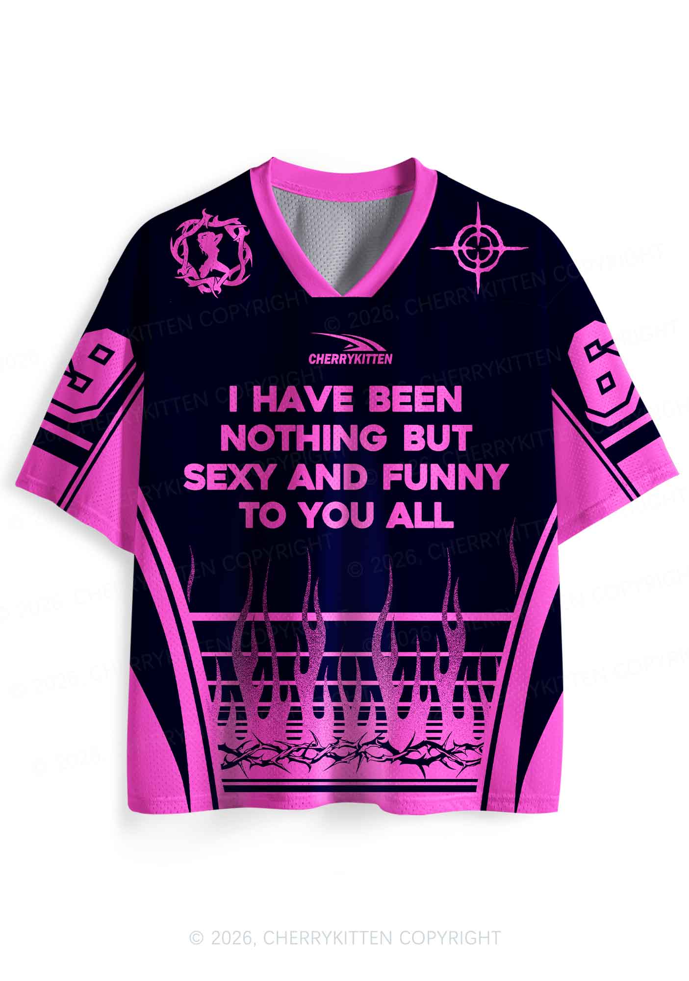I Have Been Funny Y2K Sport Jersey Shirts Cherrykitten