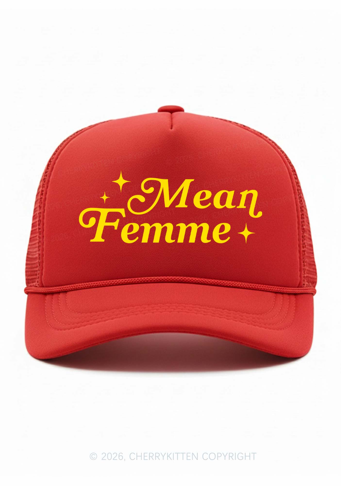 Mean Femme Pride Y2K Trucker Hat Cherrykitten