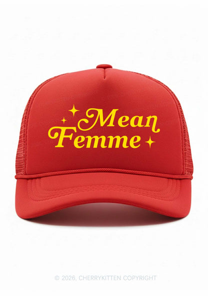 Mean Femme Pride Y2K Trucker Hat Cherrykitten