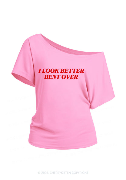 Look Better Bent Over Y2K Off Shoulder Tee Cherrykitten
