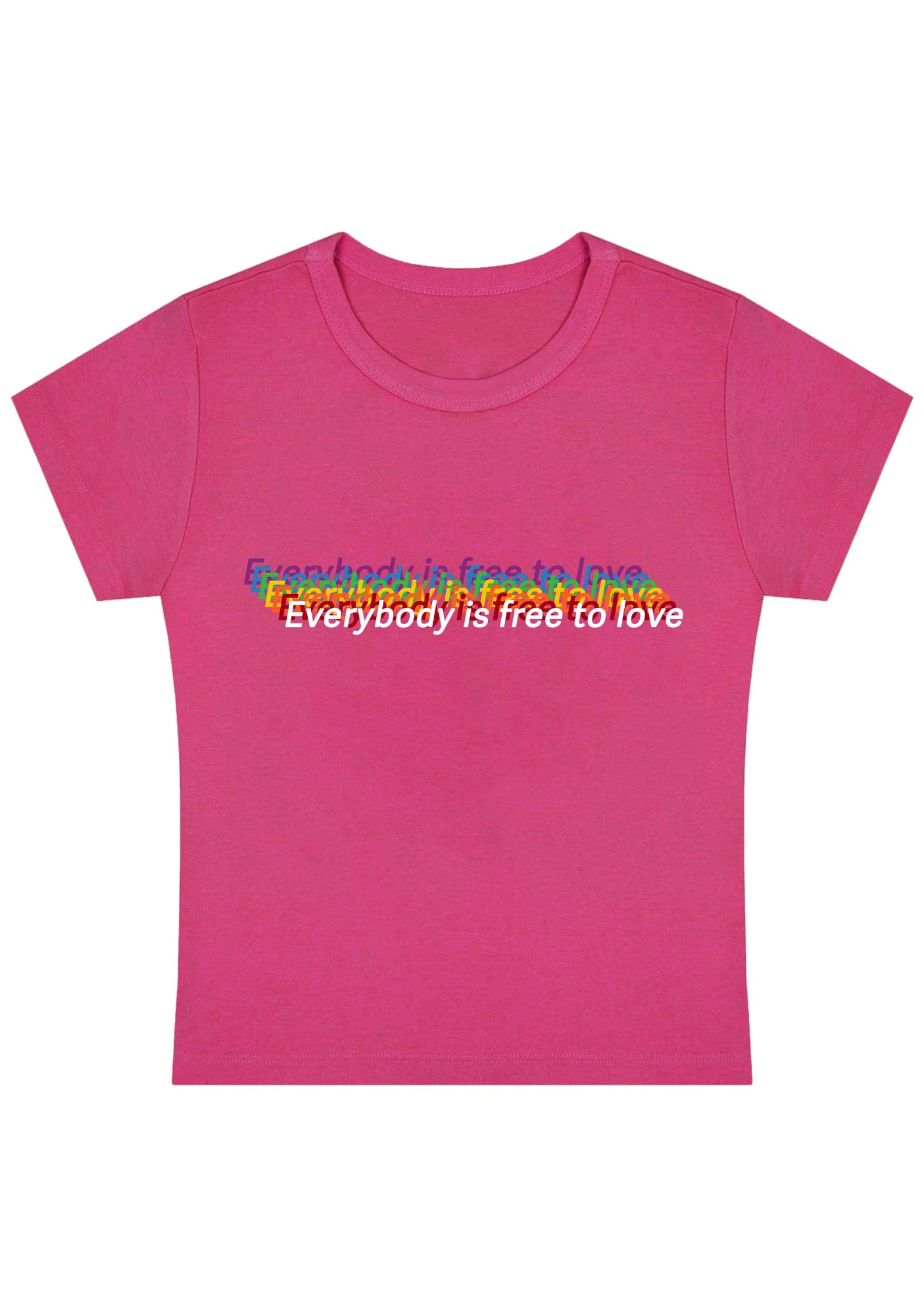 Everybody Is Free To Love Y2K Baby Tee