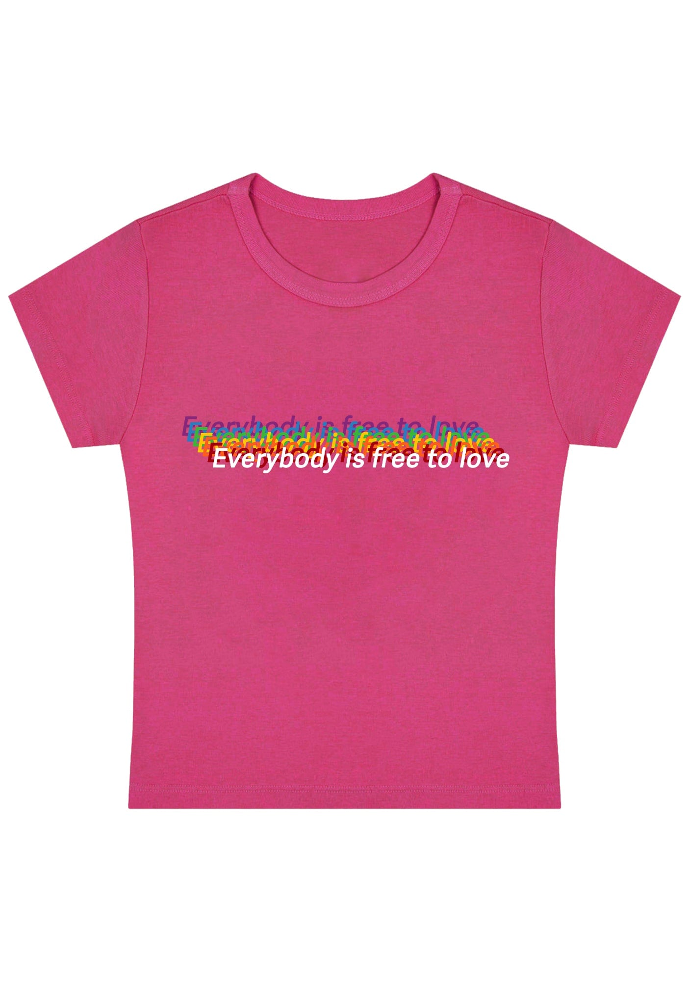 Everybody Is Free To Love Y2K Baby Tee