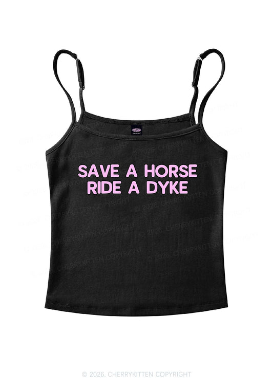 Ride A Dyke Pride Y2K Spaghetti Strap Cami Cherrykitten