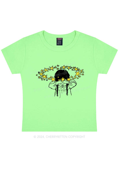 Stars In Your Eyes Y2K Baby Tee Cherrykitten