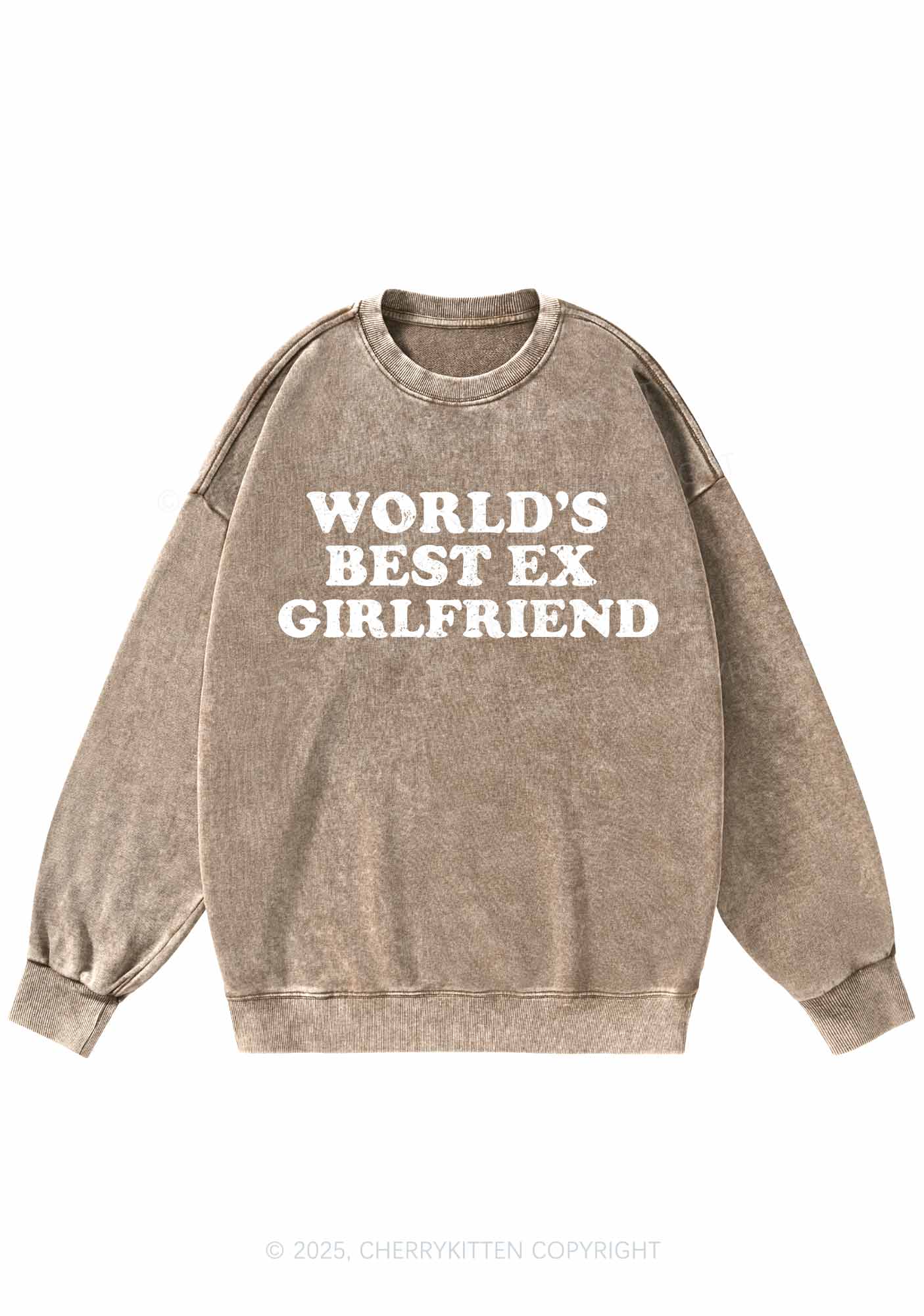 Best Ex Girlfriend Y2K Washed Sweatshirts Cherrykitten