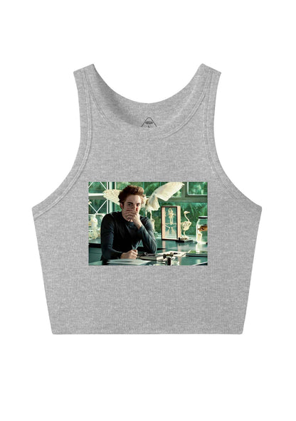 Vampire Boy Y2K Crop Tank Top Cherrykitten