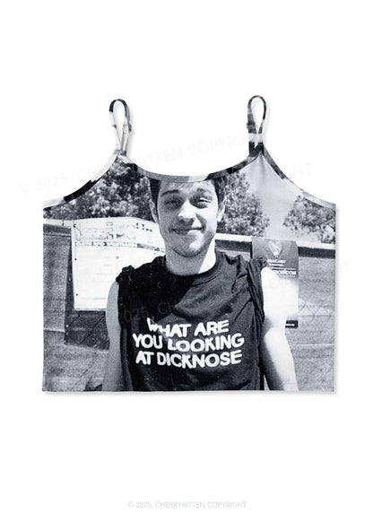 What Are You Looking At Y2K Print Cami Crop Top Cherrykitten