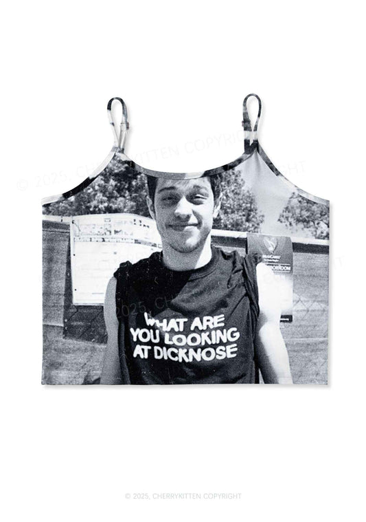 What Are You Looking At Y2K Print Cami Crop Top Cherrykitten