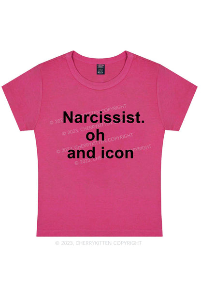 Narcissist Icon Y2K Baby Tee Cherrykitten