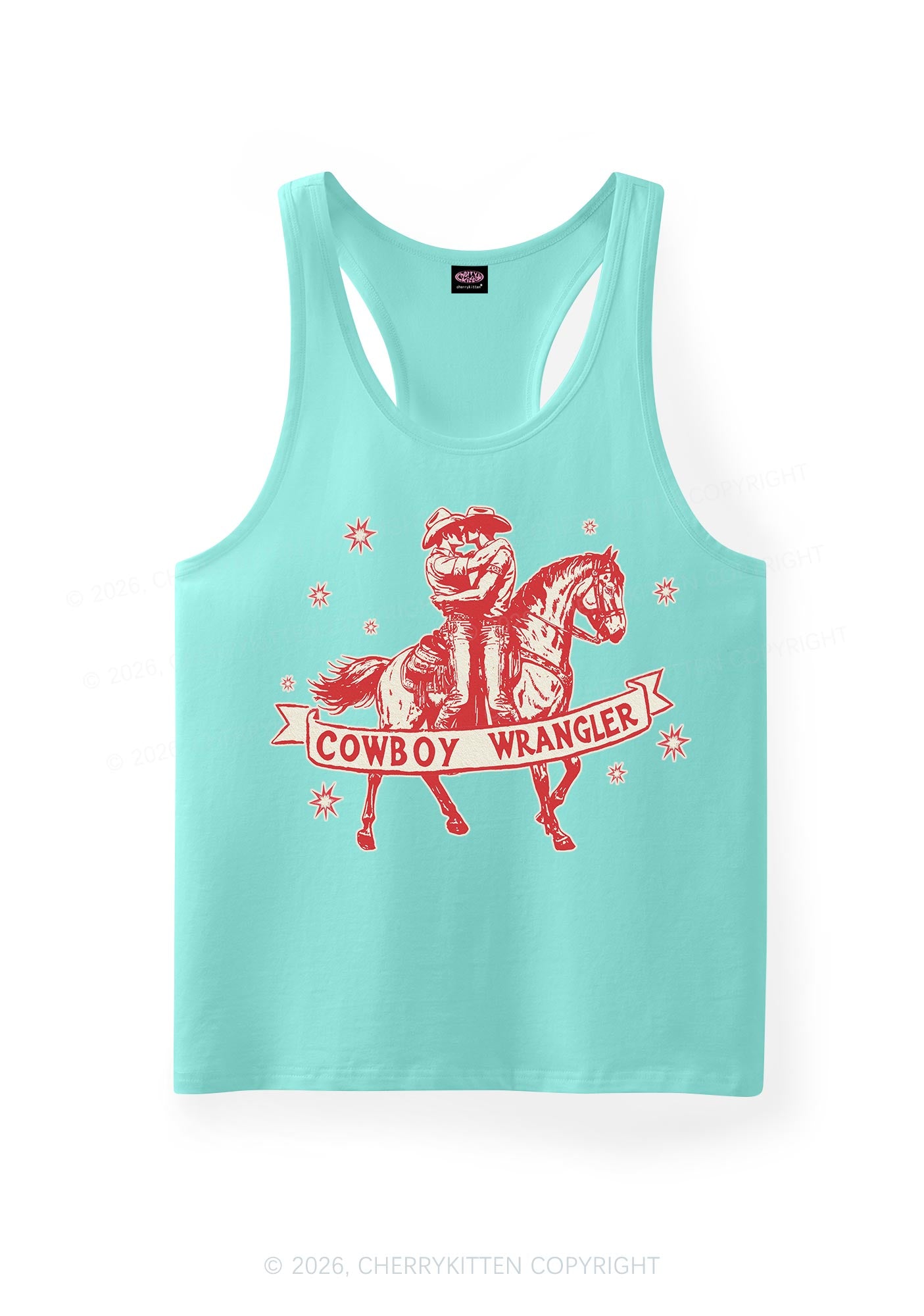 Cowboy Wrangler Pride Y2K Men Racerback Tank Top Cherrykitten