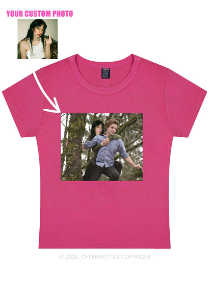 Custom Face Y2K Baby Tee Cherrykitten