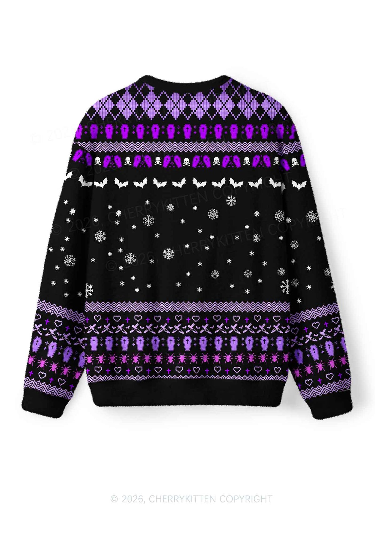 Halloween Horror Film Club Y2K Christmas Knit Sweatshirt Cherrykitten