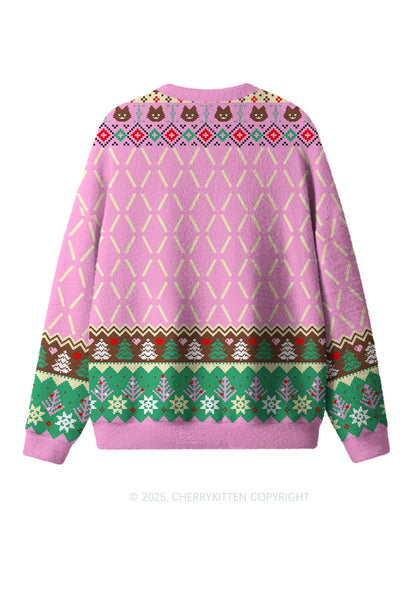 What Tree Y2K Christmas Knit Sweatshirt Cherrykitten