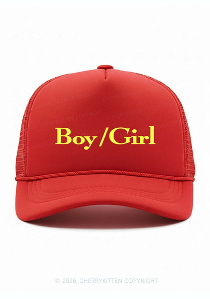 Boy Or Girl Pride Y2K Trucker Hat Cherrykitten