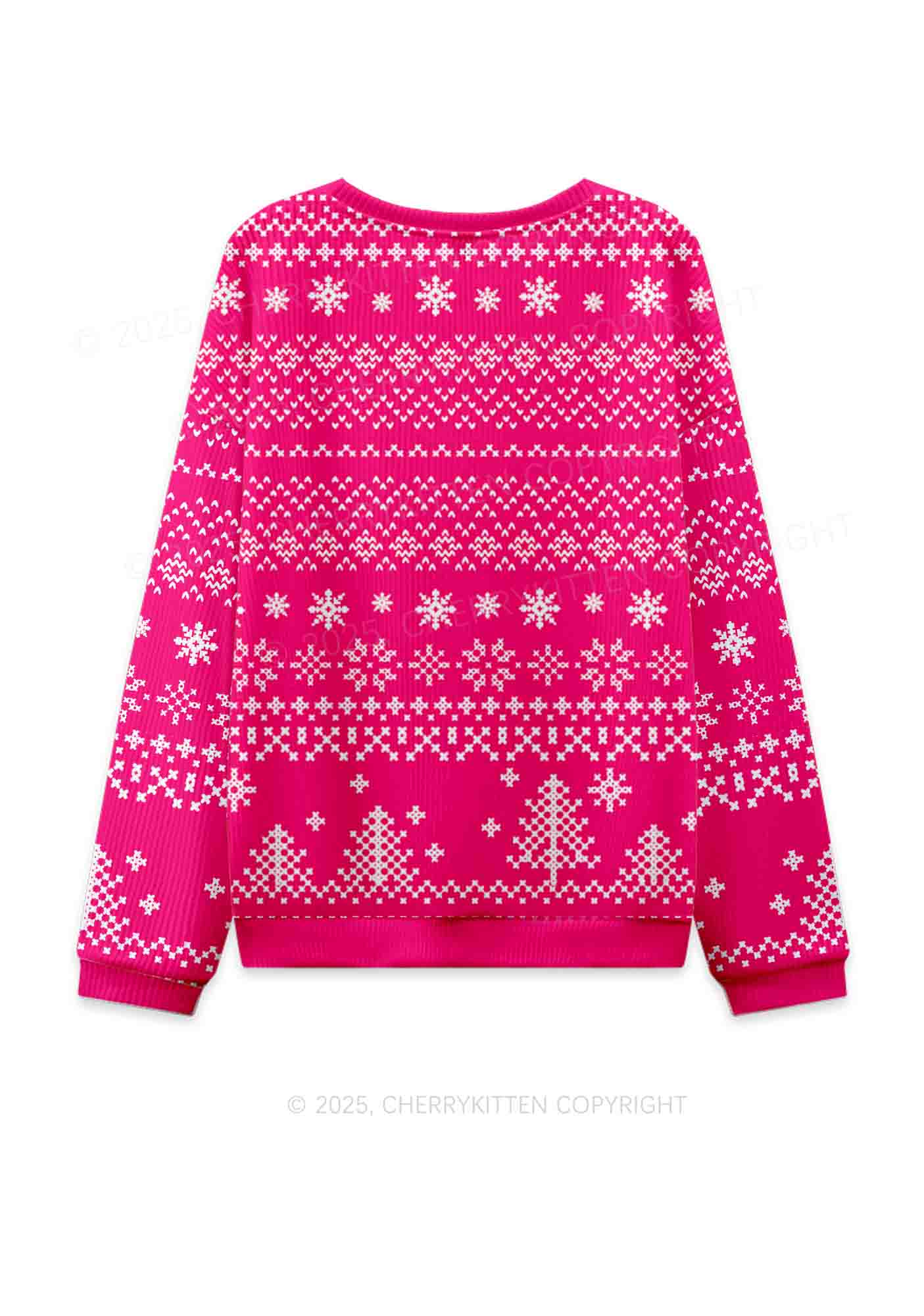 Txtties Nonbinary Too Y2K Christmas Knit Sweatshirt Cherrykitten